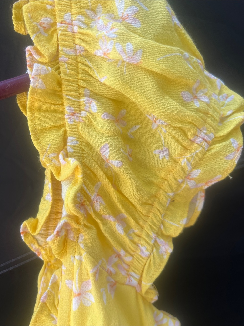 Sophie Rue Yellow Floral Mini Dress with Puff Sleeves - Picture 6 of 8